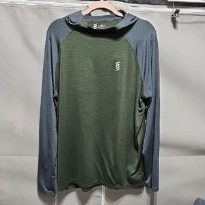 Green and Gray Men's Hoodie Shirt